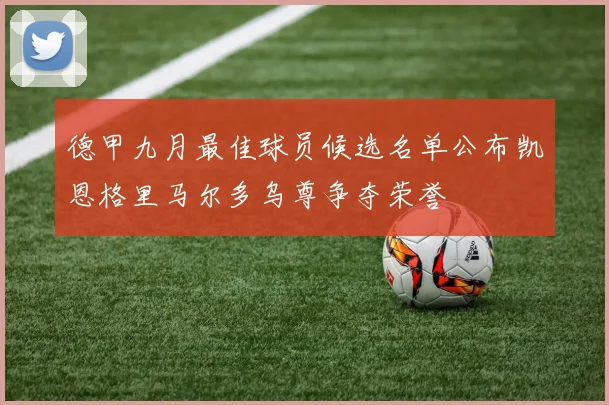 德甲九月最佳球员候选名单公布凯恩格里马尔多乌尊争夺荣誉